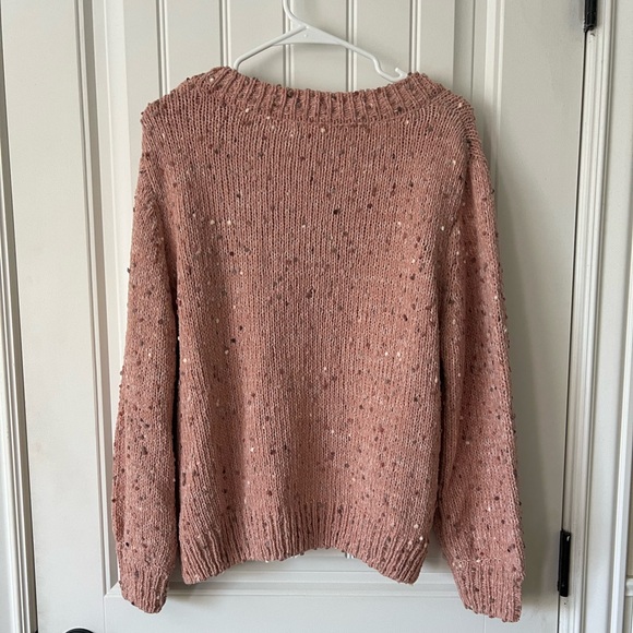 By the river confetti sweater. Size M. New w/tags! Mauve with confetti yarn. - Picture 4 of 4